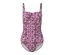 Maillot de bain modelant baies-blanc à motifs.