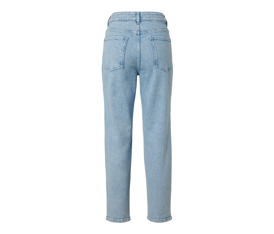 Jean Mom ‒ Coupe «
Kira
» bleu clair vue de dos.