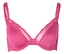 Soutien-gorge rose avec dentelle et bretelles réglables.