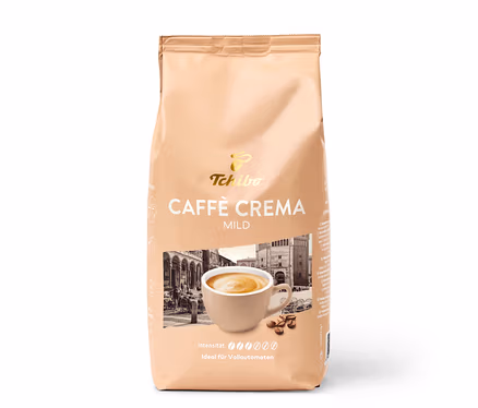 Un paquet de Caffè Crema Mild en grains – 1 kg et un CC – set de best-sellers en grains, 2x.