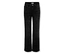 Jean noir taille haute à jambe droite, à l'aspect délavé, avec une étiquette 'ONLY' sur la ceinture.