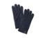 Gants en polaire tricotée, bleu foncé chiné - Gris foncé chiné