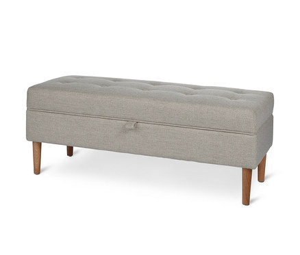 Banc rembourré avec espace de rangement