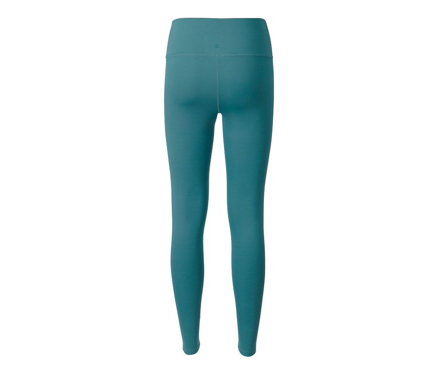 Vue arrière d'un legging de sport modelant vert.