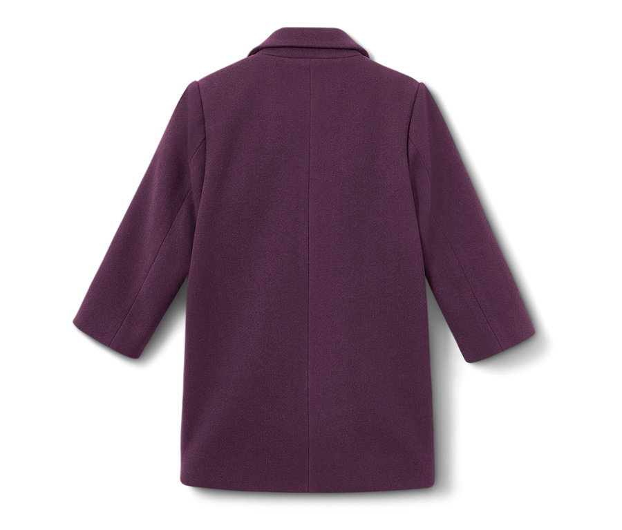 Vue détaillée de l'arrière d'un manteau pour enfant.