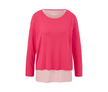 T-shirt de sport 2 en 1 rose.