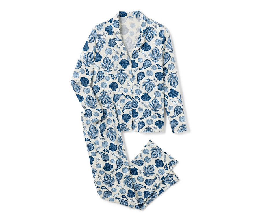 Ensemble de pyjama avec imprimé de coquillages et deCachemire.