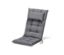 Chaise longue à dossier haut premium gris clair.
