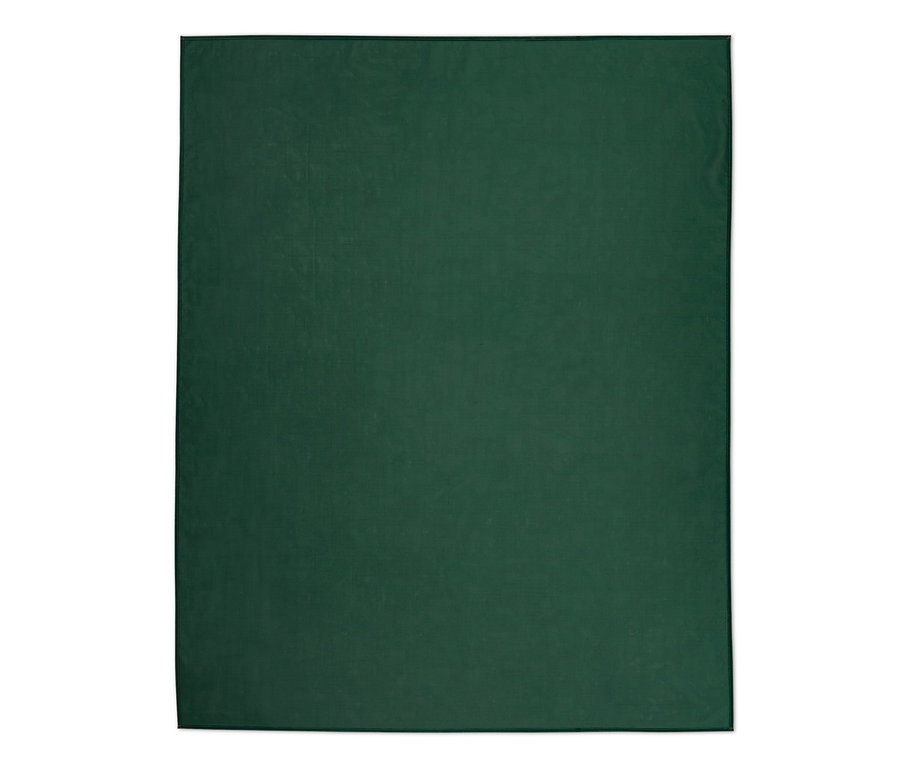 Nappe en organza verte, env. 150 x 275 cm.