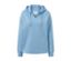 Sweat à capuche bleu clair avec cordon de serrage.