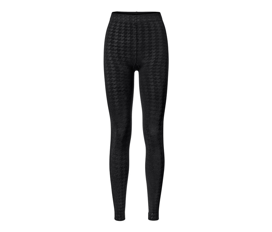 Legging thermique noir avec relief.