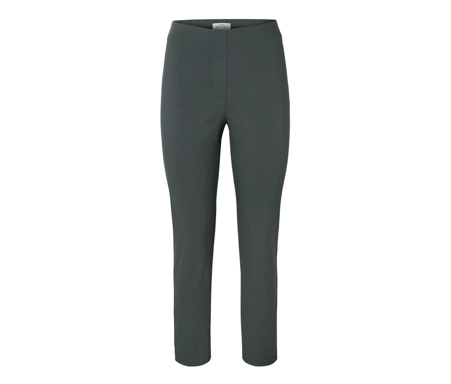 Pantalon stretch vert foncé.