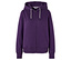 Sweat à capuche zippé violet.