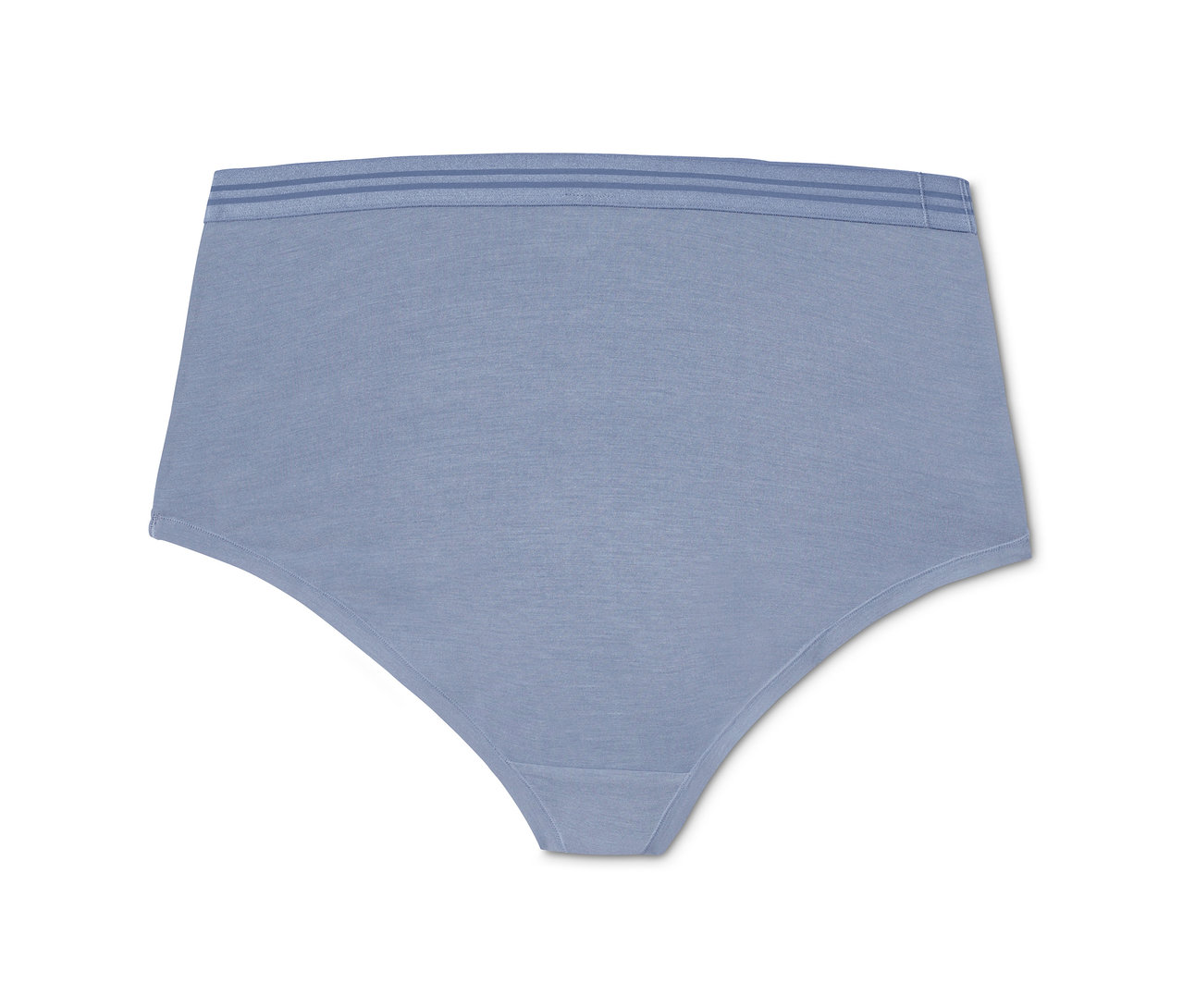 Un slip taille haute bleu clair.