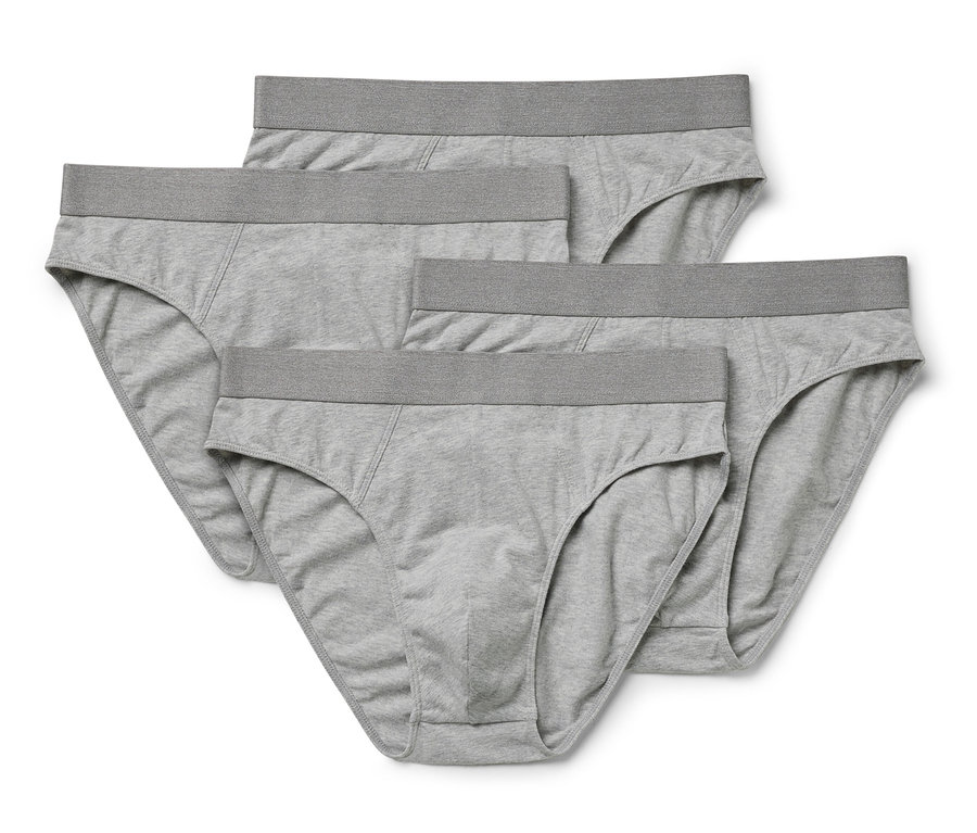 Quatre slips gris pour hommes, lot de 4