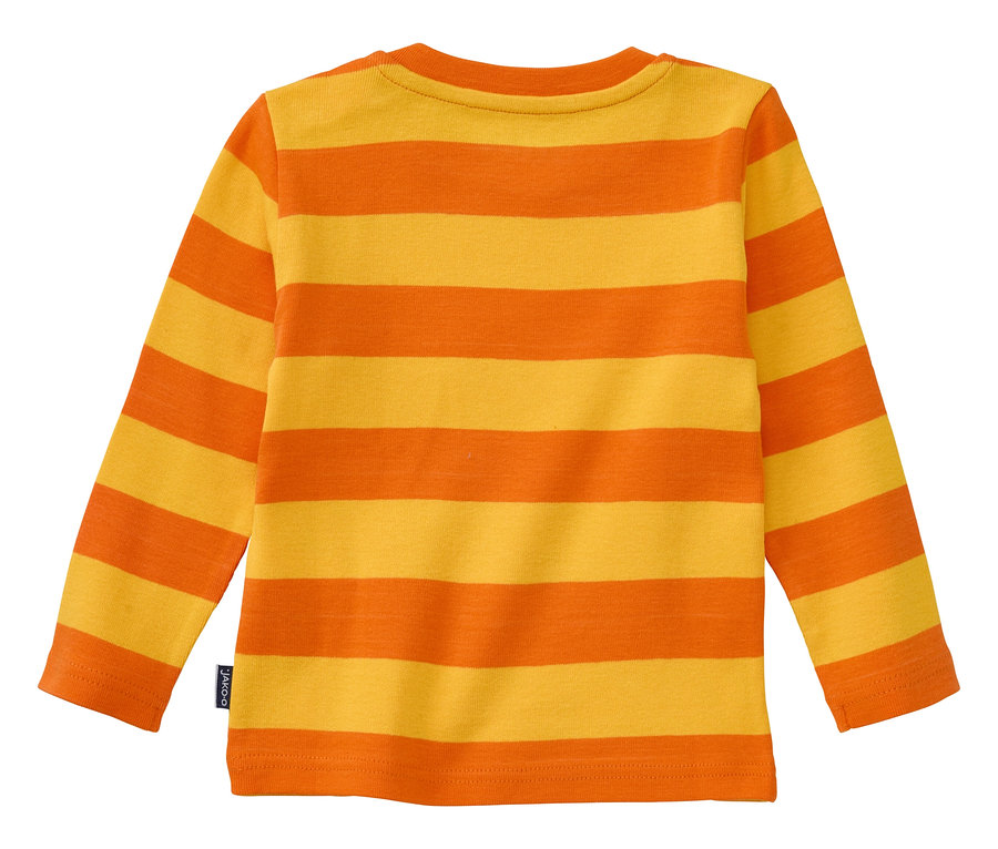JAKO-O T-shirt à rayures, jaune-orange, de dos.