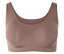 Un soutien-gorge unique sans bretelles de couleur marron clair.