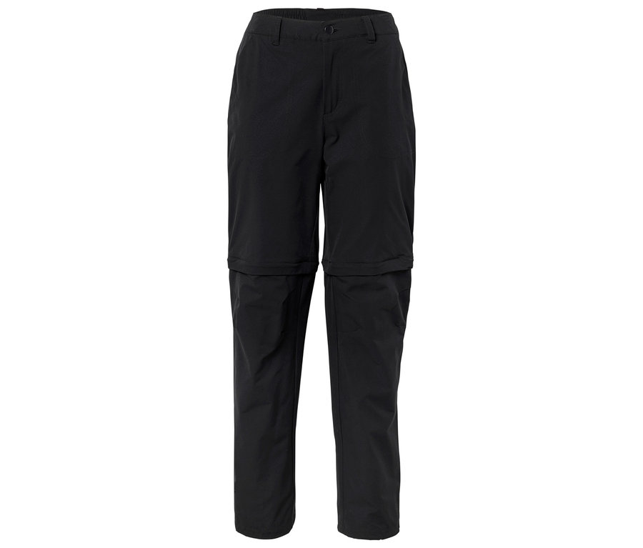 Pantalon noir longueur genou avec fermeture éclair.