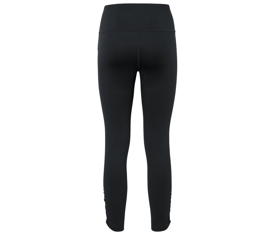 Leggings noirs taille haute, vus de derrière.