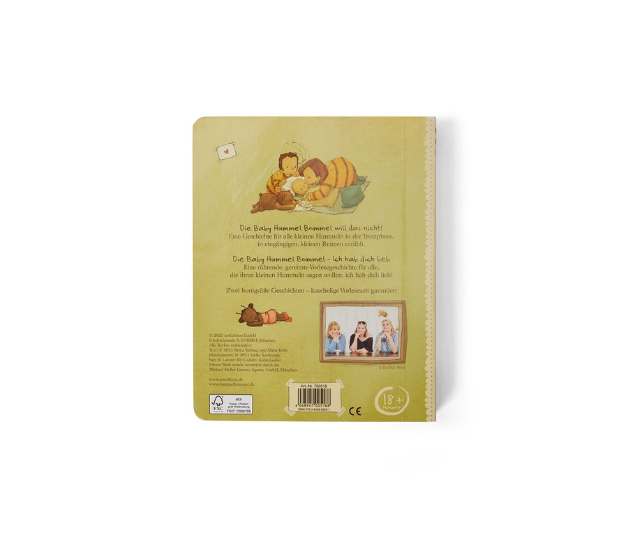 Illustration du livre « Bébé Bourdon Bommel » montrant une famille d'insectes.