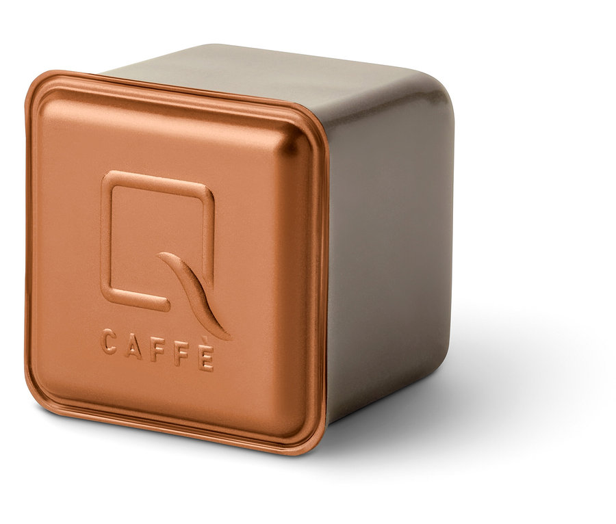 Une boîte de capsules Qbo Caffè BUNA ENTETA.