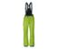 Pantalon de ski vert avec bretelles noires.
