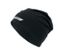 Bonnet thermique noir avec imprimé réfléchissant.
