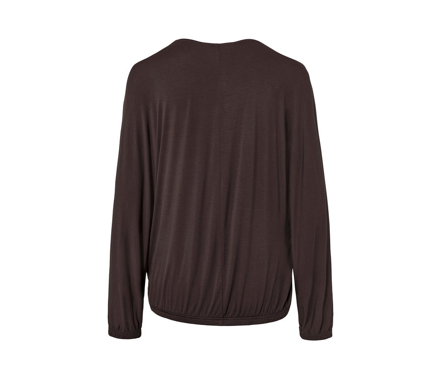 T-shirt manches chauve-souris marron vu de dos.