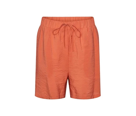 Short abricot avec cordon de serrage à la taille.