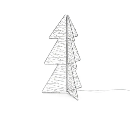 Sapin d'extérieur à LED pliable d'environ 45 cm.