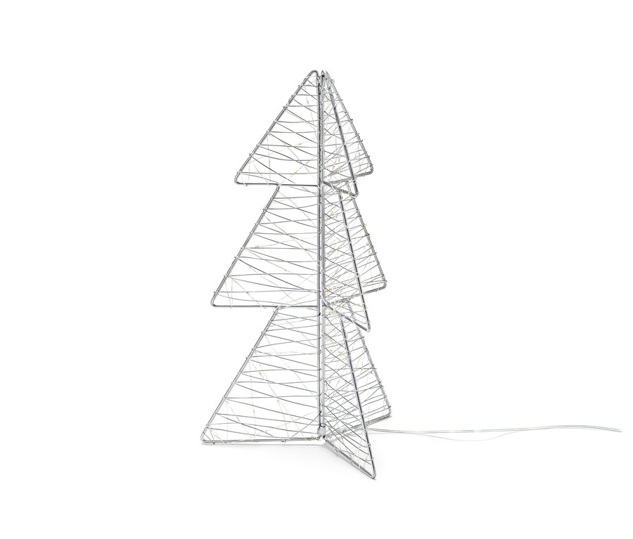 Sapin d'extérieur à LED pliable d'environ 45 cm.