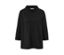 Sweatshirt noir manches 3/4.