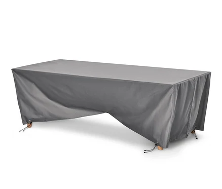 Housse premium grise pour grandes tables à rallonge.