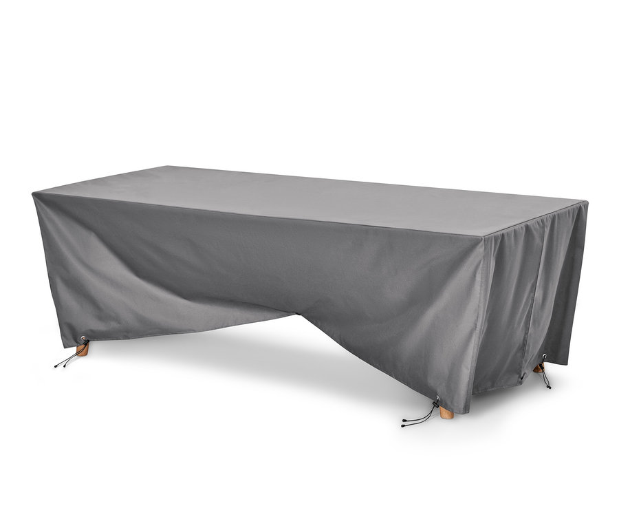 Housse premium grise pour grandes tables à rallonge.