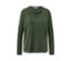 Blouse vert foncé à manches longues.