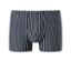 Short SCHIESSER avec coton bio bleu foncé à rayures blanches.