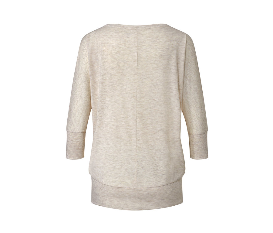 Chemise de yoga beige vue de dos.