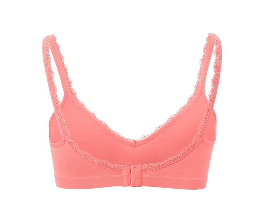 Vue détaillée de dos du soutien-gorge doux Seamless, papaye.