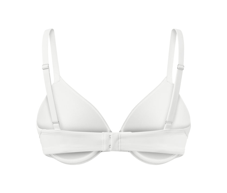Vue arrière d'un soutien-gorge invisible blanc.
