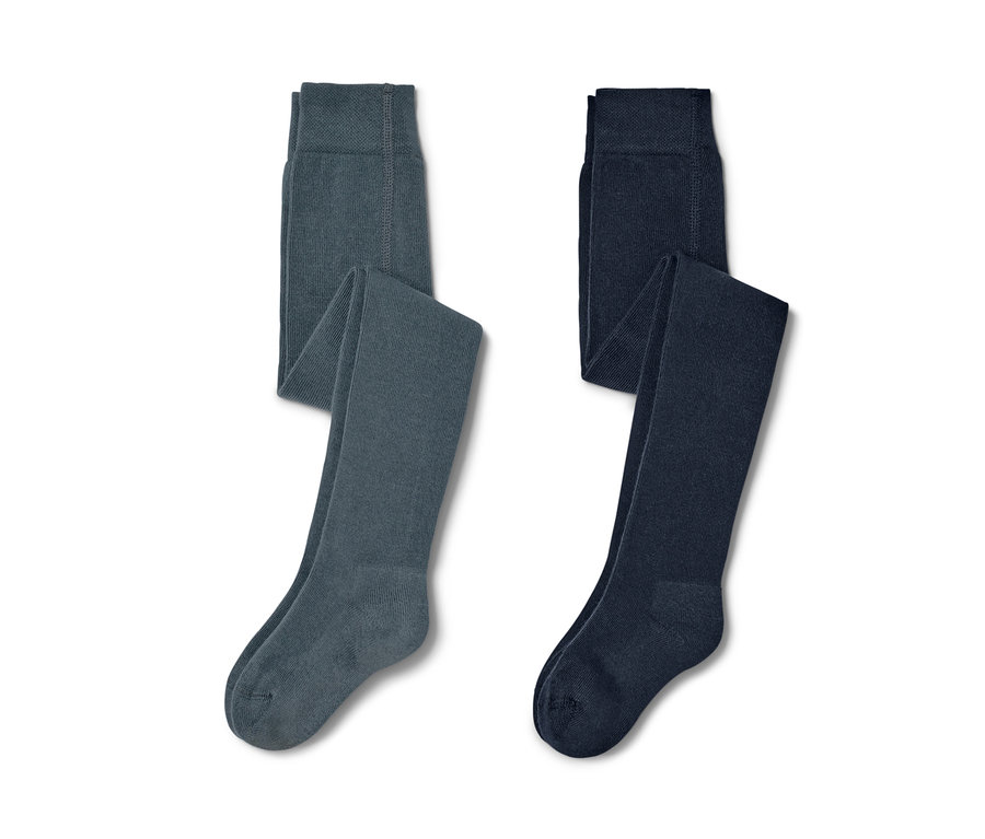 Deux collants bleus pour enfant.
