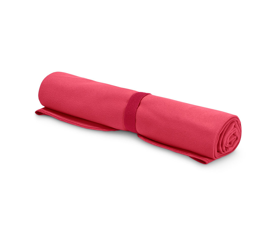 Un linge de toilette outdoor enroulé, env. 50 x 100 cm.