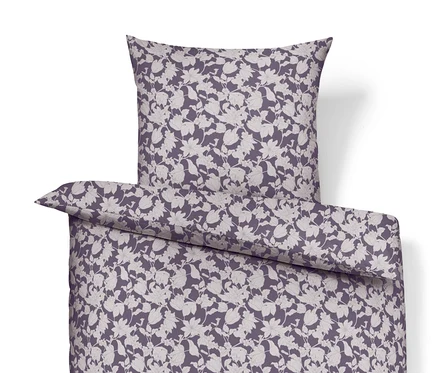 Parure de lit lilas en renforcé de taille standard et grande taille.
