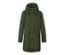 Parka à capuche verte.