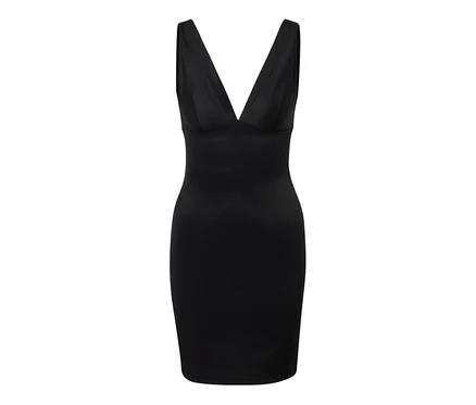 Sous-robe « Shaping », noire.