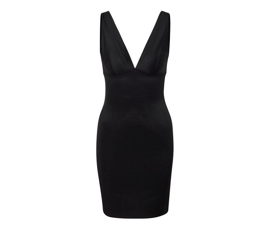 Sous-robe « Shaping », noire.