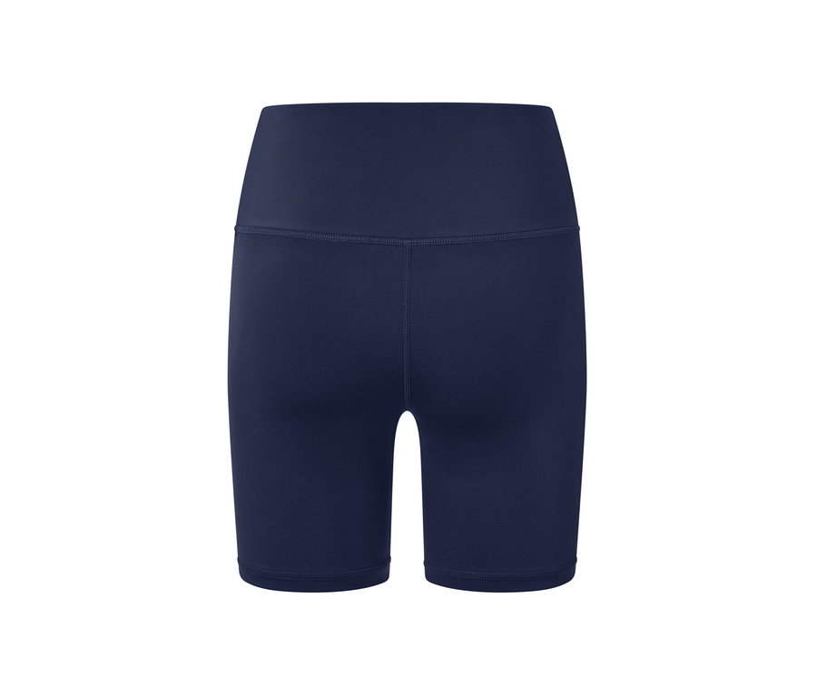 Collant de sport court bleu marine.