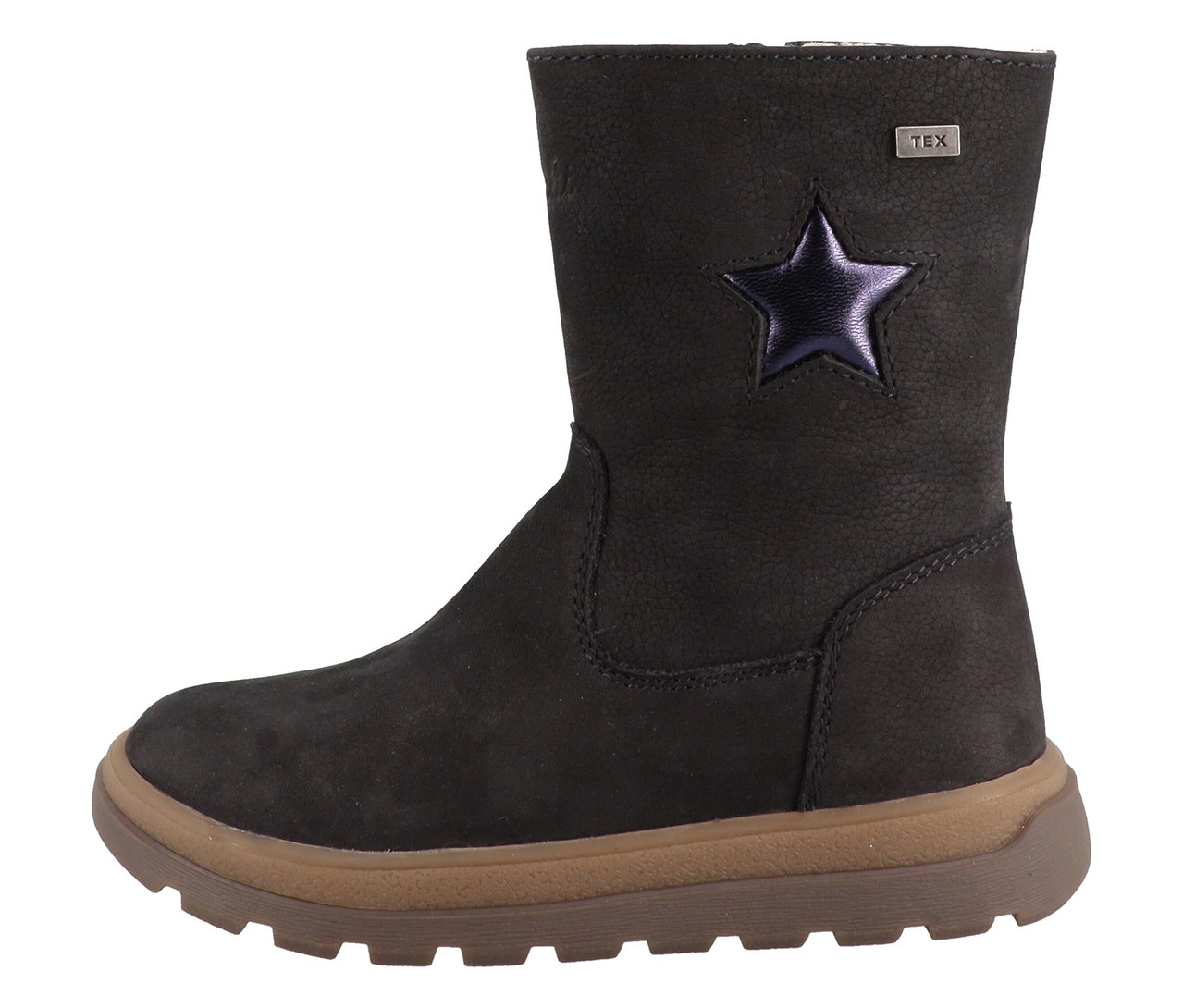 Botillons bleu marine LURCHI »Romisha-TEX« avec semelle marron.