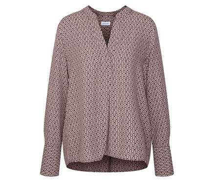 Tunique en viscose Seidensticker, écru-bordeaux, imprimé intégral