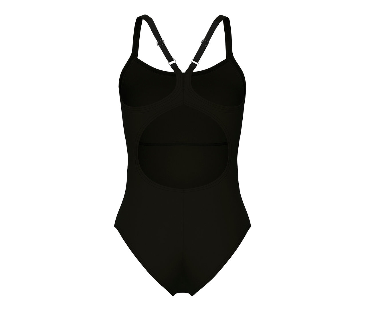 Maillot de bain pour femme Solid Lightdrop Back Bustier arena Feel, BLACK-BLACK.