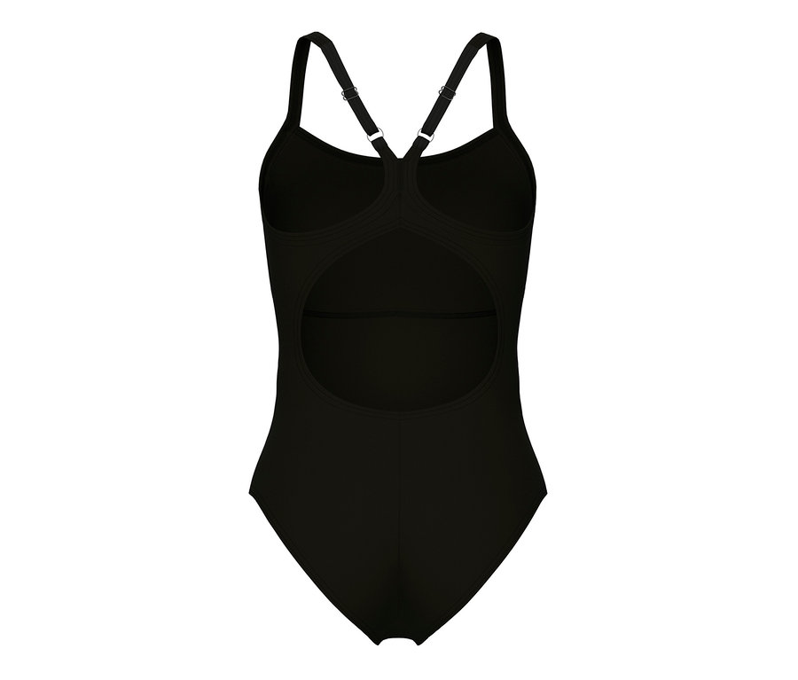 Maillot de bain pour femme Solid Lightdrop Back Bustier arena Feel, BLACK-BLACK.